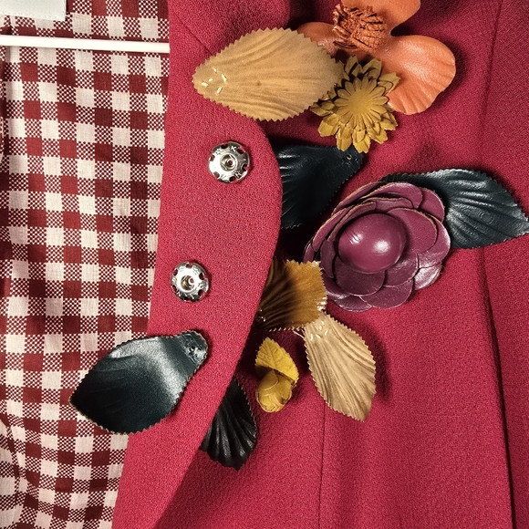 Moschino Cheap & Chic Red Wool Blazer 90's - Picture 6 of 12